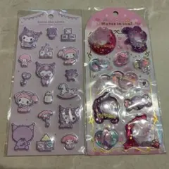 サンリオ マシュマロシール ウォーターインシール 2点セット　マイメロ　クロミ