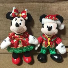 ミッキー ミニー  ペアぬいぐるみバッジ