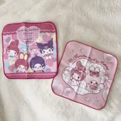 チムたん×マイメロ／モンチッチ＆ベビチッチ＆チムたん×マイメロ＆クロミ ハンカチ