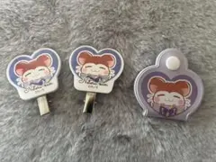 ハム太郎　ねてるくん　ヘアクリップ　コードホルダー　ダイソー　セリア