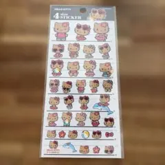 ハローキティ 4サイズステッカー　日焼けキティー　サンリオ