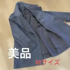 美品　DKNY グレーカシミアウールコート　ミドル　ベルト付