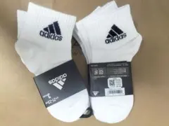 adidas クルーソックス ホワイト 21-23cm 6足セット