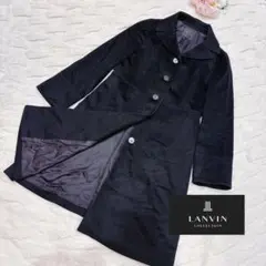 ランバンコレクション カシミヤ100% ロングコート 38 黒のサムネイル