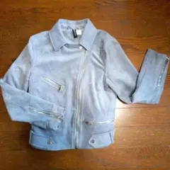 スウェード ジャケット ブルー