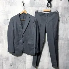 COMME CA MEN コムサメン メンズ 総裏ストライプスーツ上下セット