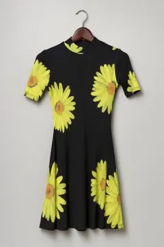 Desigual ひまわり柄 ミニワンピース 半袖