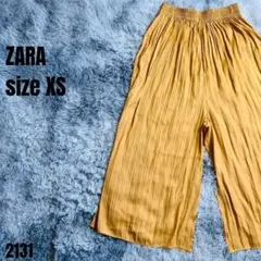 ZARA プリーツパンツ XSサイズ マスタード 2131