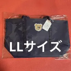 フェイラー　オールドテディ　ワッペントートバッグ ネイビー　L L（大）