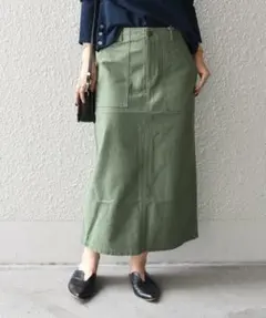 ミリタリー ロングスカート