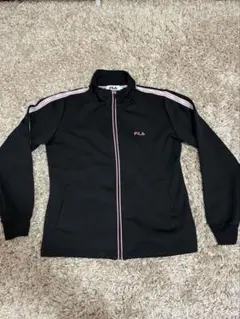【美品】FILA フィラ レディース トラック　ジャージ M 黒 ピンクのサムネイル