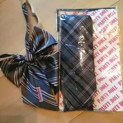 女性用　制服　ネクタイとリボン 　リボン（開封未使用）のセット 色はグレー