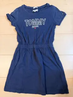 TOMMY HILFIGER ネイビー 半袖ワンピース 122cm