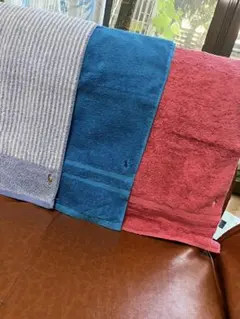 【美品】Ralph Laurenポロ刺繍ロゴ入りハンドタオル3枚セット