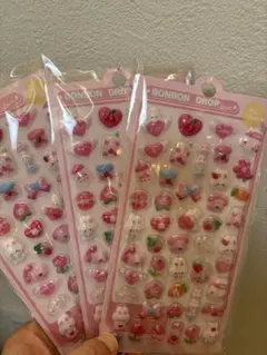 立体シール⭐︎ ピンク3個セット♪
