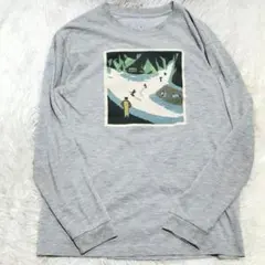 【匿名配送】モンベル　mont-bell　長袖ロゴTシャツ　グレー　S