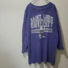 チャンピオン フットボールTシャツ 紺 カレッジ 80sビンテージ トリコタグ