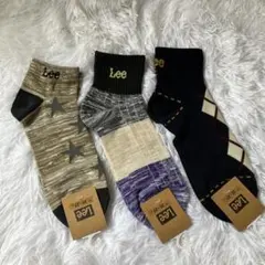 [新品] メンズ Lee ソックス 25-27cm 3足セット