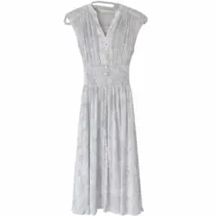 週末最終SALE✨️FRAYID ラインアートシフォンワンピース　0 BLU