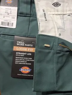 新品未使用 Dickies 34×32 ダブルニー 85283 レア？グリーンのサムネイル