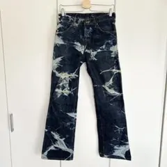 90s Wrangler タイダイペイントカスタム ストレートデニムパンツ 