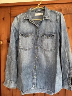 ZARA TRF DENIM 長袖デニムシャツ XS シャツ