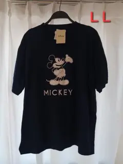 Disney ミッキーマウス 半袖Tシャツ ネイビー LLサイズのサムネイル