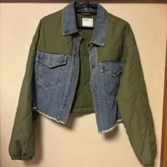 Bershka デニム キルティング ジャケット Lのサムネイル
