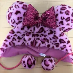 ディズニー ファンキャップ ヒョウ柄 ピンクレオパード