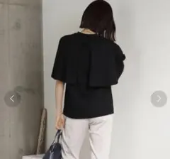 mici ミチ ケープ カットソー プルオーバー ブラックのサムネイル