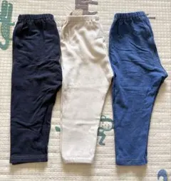 ［綺麗］UNIQLO ボトムスベビーレギンスリラックスフィット3枚セット90cm