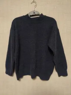 【Fサイズ】【未使用に近い】ダークグレー ハイネックニット 長袖