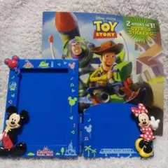 トイストーリー英語の絵本、ディズニー写真立て