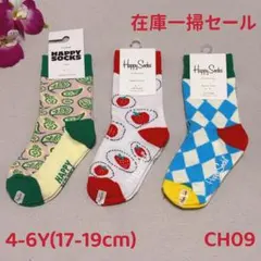 CH09 HappySocksキッズソックス3足セット　17-19cm