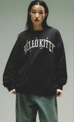 フリークスストア　HELLO KITTY スウェット ブラック　M.L.XL