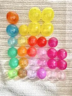 空カプセル プラスチック カプセル 30個セット カラーMix 透明