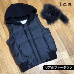 ICB✴︎ショートダウンベスト✴︎ラクーンファー付き