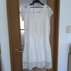 ジャーナルスタンダード　レースワンピース　綿ローン　アイボリー