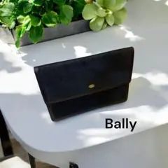 Bally バリー　ブラックレザー クラッチバッグ