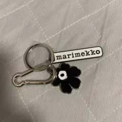 訳あり未使用品 marimekko マリメッコ キーホルダー キーリング 黒