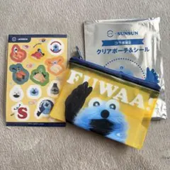 パペットスンスン スンスン スシロー コラボ コラボ限定 クリアポーチ&シール