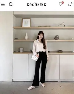 半ハイモチスラックス サイドスリット ゴゴシング gogosing 韓国通販