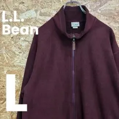 ★USA製★L.L.Bean★フリースジャケット★L相当★バーガンディ★