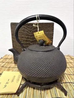 骨董品 煎茶道具 南部鉄器 岩鋳造 砂鉄急須瓶 鉄瓶 鉄壷 - メルカリ