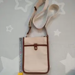 LEPSIM　ベージュ キャンバス ショルダーバッグ