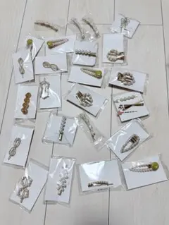 金属製ヘアアクセサリーセット 24個