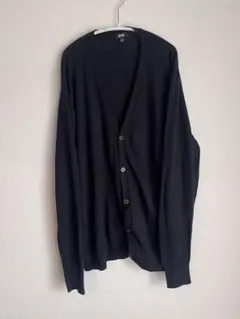 UNIQLO ユニクロ メリノVネックカーディガン XL ブラック 男女兼用