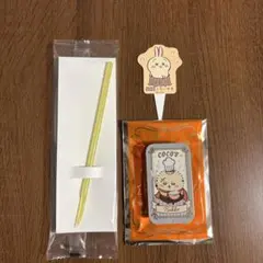 ちいかわ ココス 討伐棒風ホイルカッター&ピック うさぎ　スライドケースラッコ