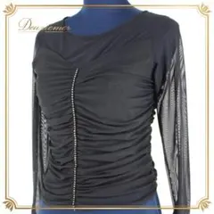 【美品 日本製社交ダンス衣装】トップス レッスンウェア 練習着 パーティー M