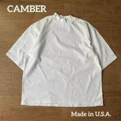 CAMBER USA製 モックネック Tシャツ 2XL オーバーサイズ WHのサムネイル